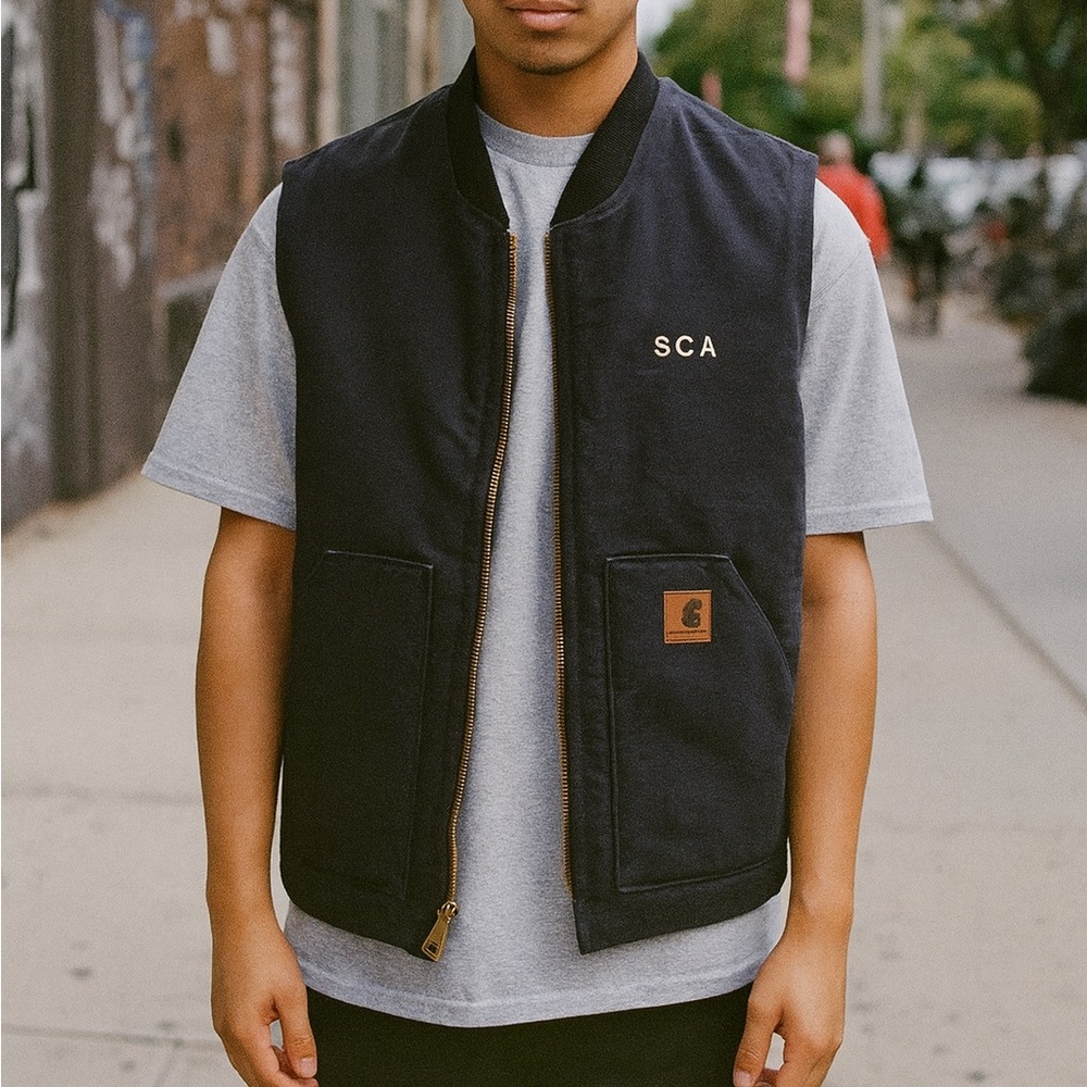 NWT Vintage Carhartt Y2K V02 MDT Duck canvas Vest Sandstone Arctic Quilt Lined